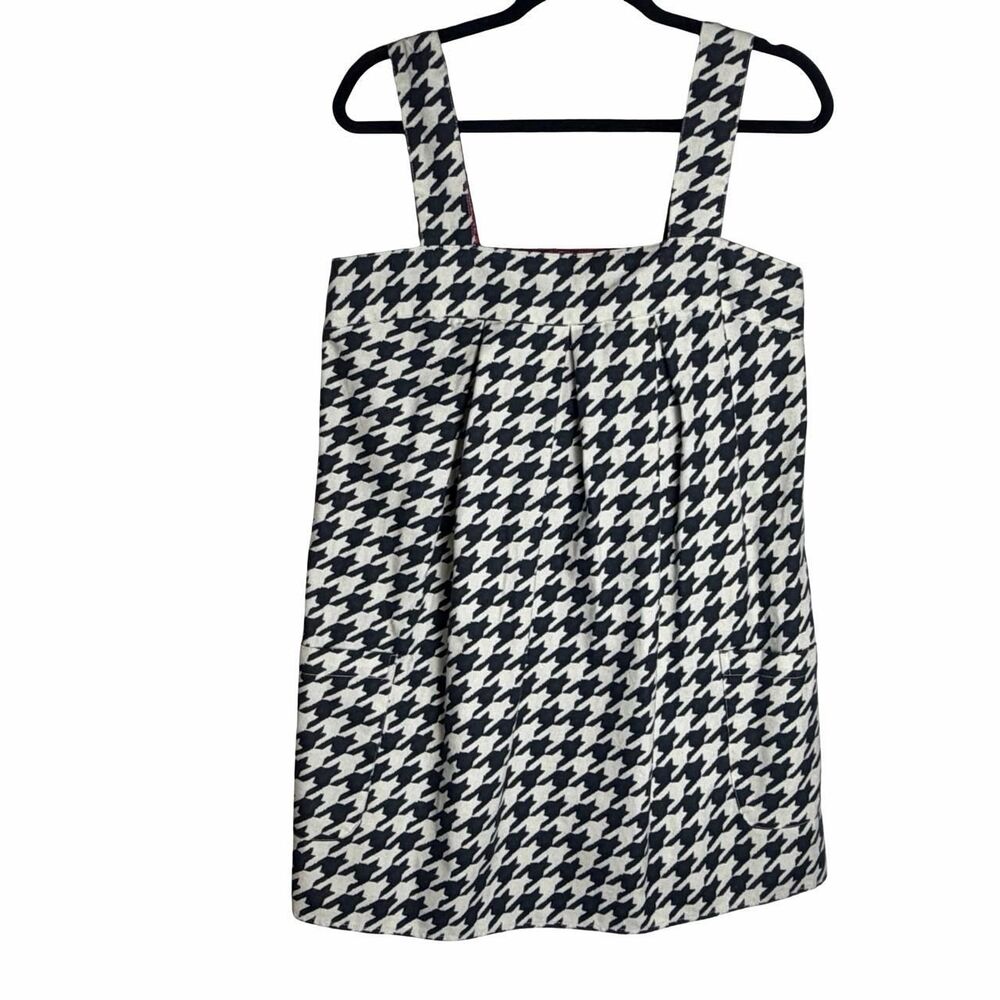 No boundaries Cami Dress Women's Large Black White Houndstooth Wide Straps